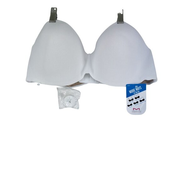 Maidenform Self Expressions 5 Way Convertible Strapless Tshirt Bra Size 40D Whit - Picture 1 of 7